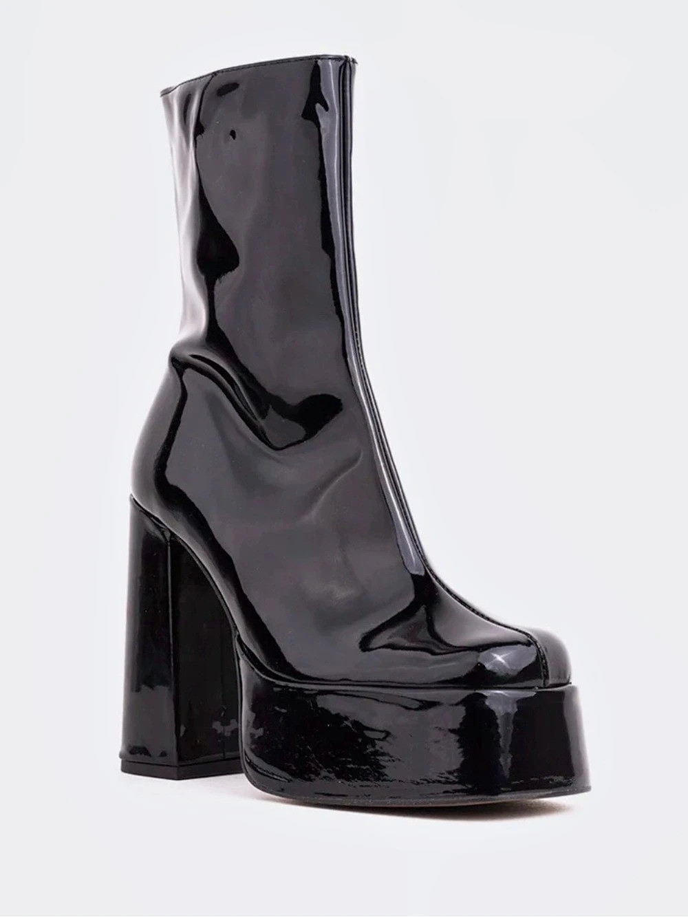 L'Intervalle Cloud Black Patent Black Patent Leather Boots EU 37